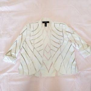 Leather and mesh blazer